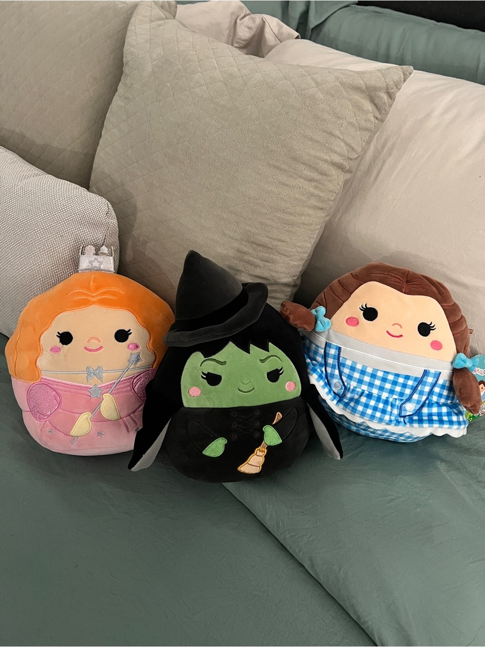 Squishmallows Wizard of Oz Set Dorothy Glinda Elphaba Wicked Witch Plush Bundle